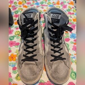 Golden Goose Men’s Gray High-Top Sneakers